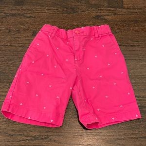 Osh Kosh Shorts- 7, Pink/Light Pink Hearts